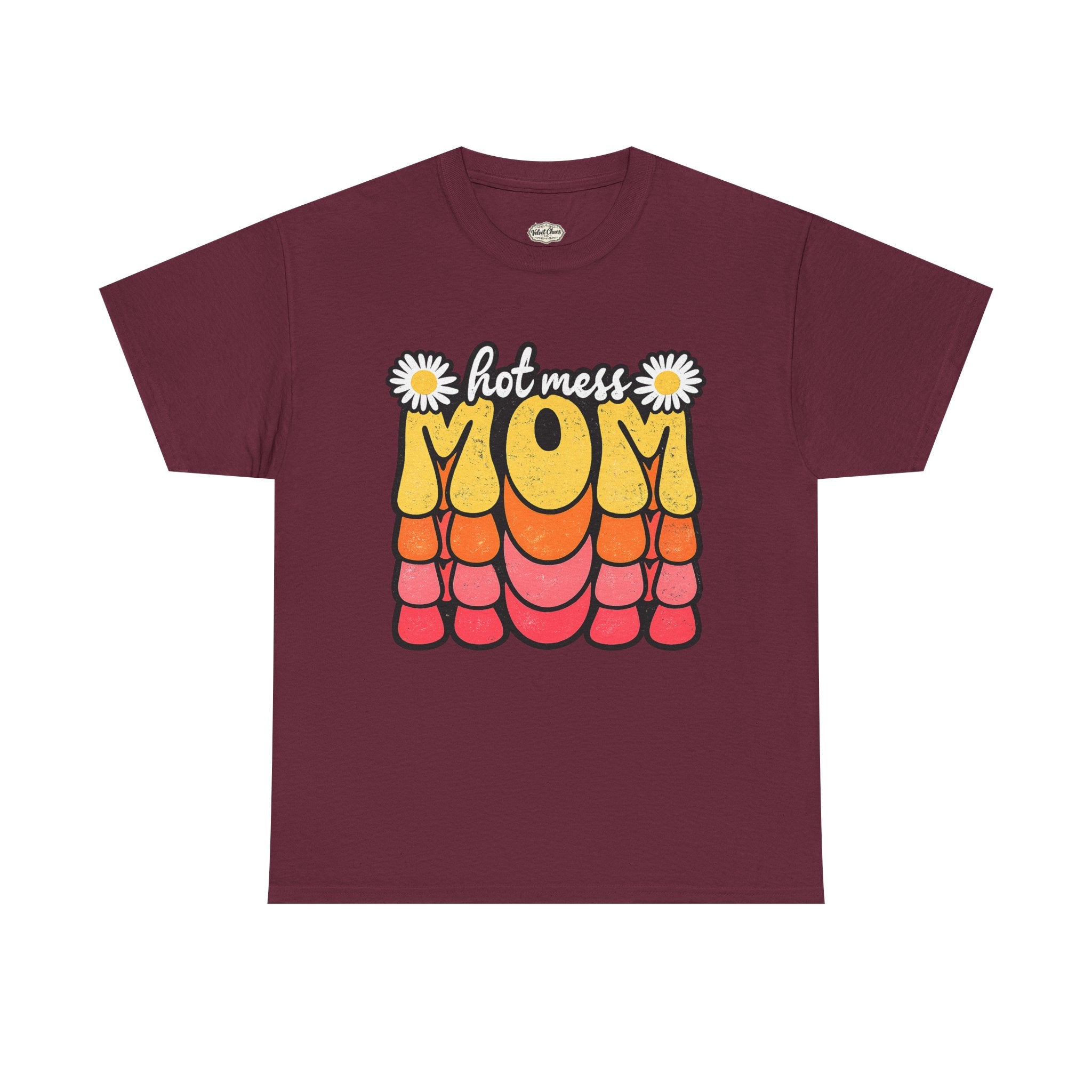 Hot Mess Mom Retro Graphic Tee — Funny Mother’s Day Gift