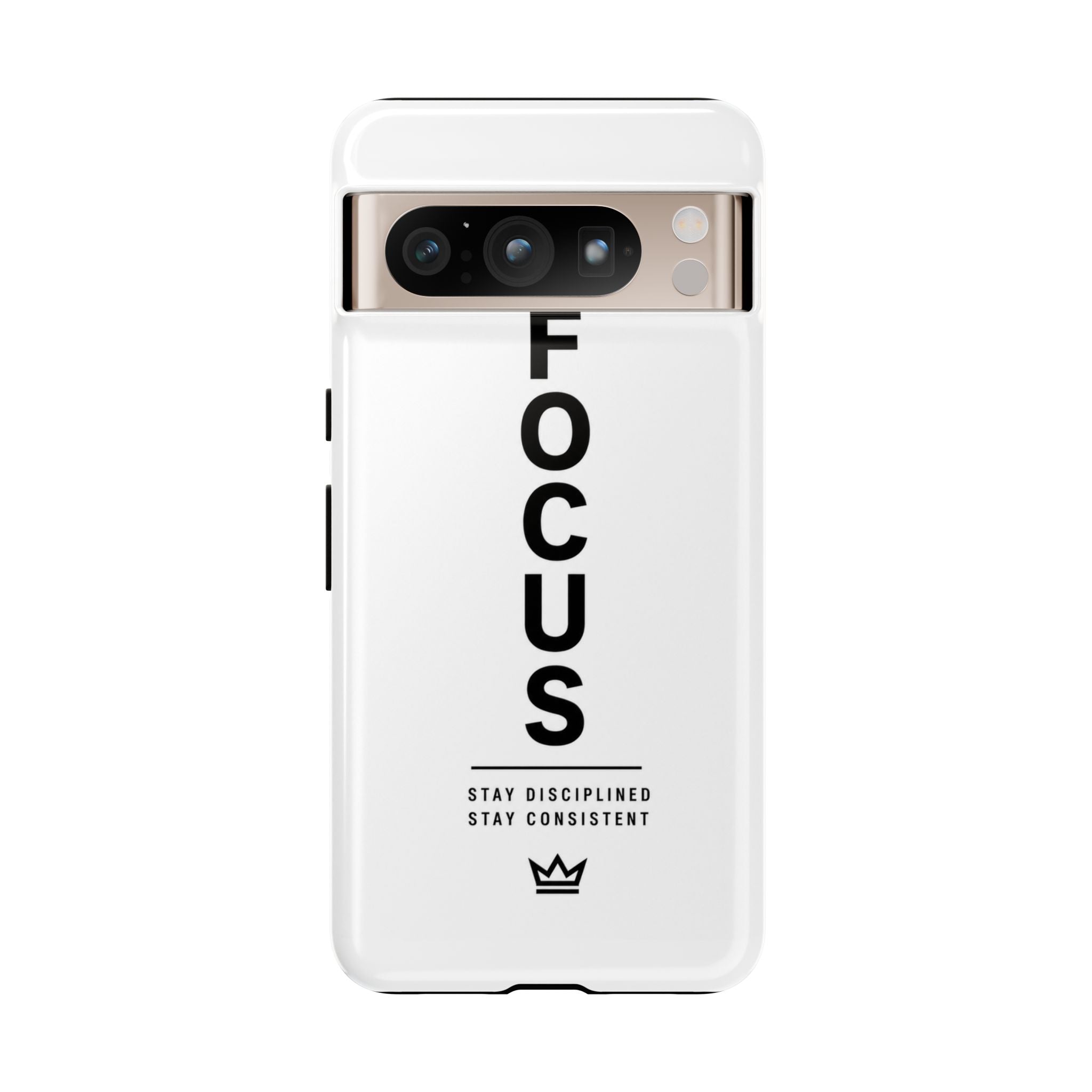 FOCUS Phone Case — Minimalist Motivational iPhone Cover (“Stay Disciplined, Stay Consistent”)