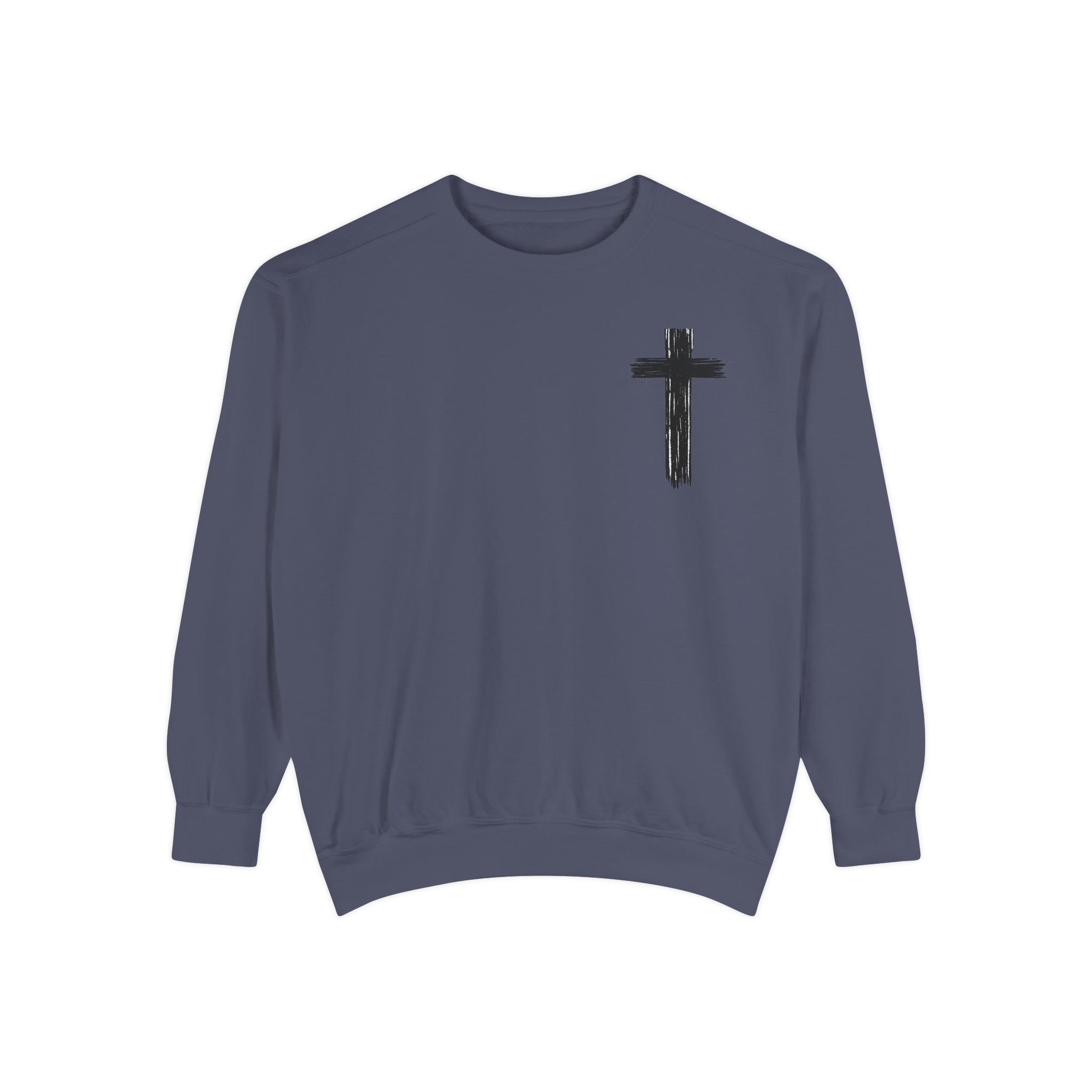 Faith Over Fear Sweatshirt — 'God Is Bigger' Christian Cross Pullover