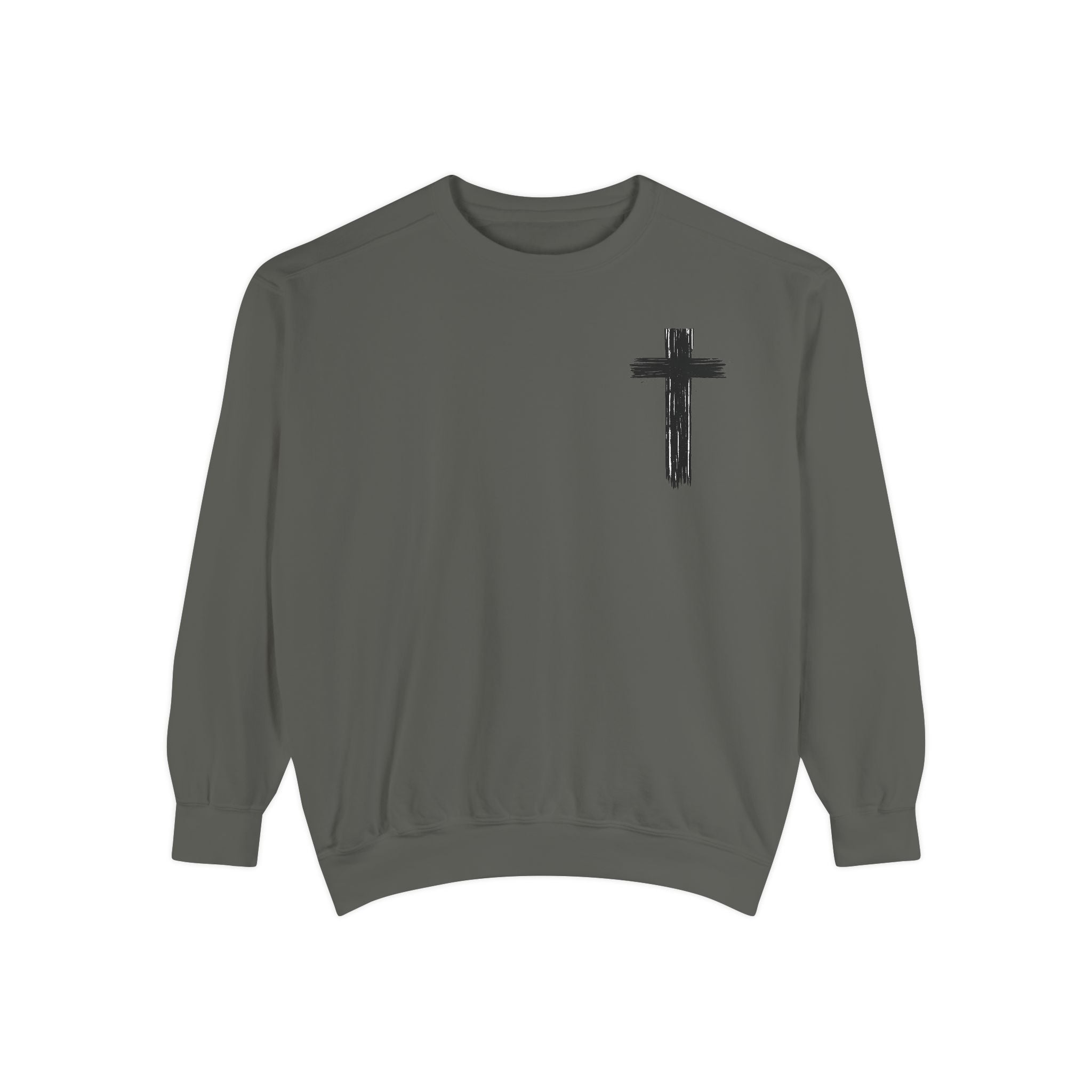 Faith Over Fear Sweatshirt — 'God Is Bigger' Christian Cross Pullover