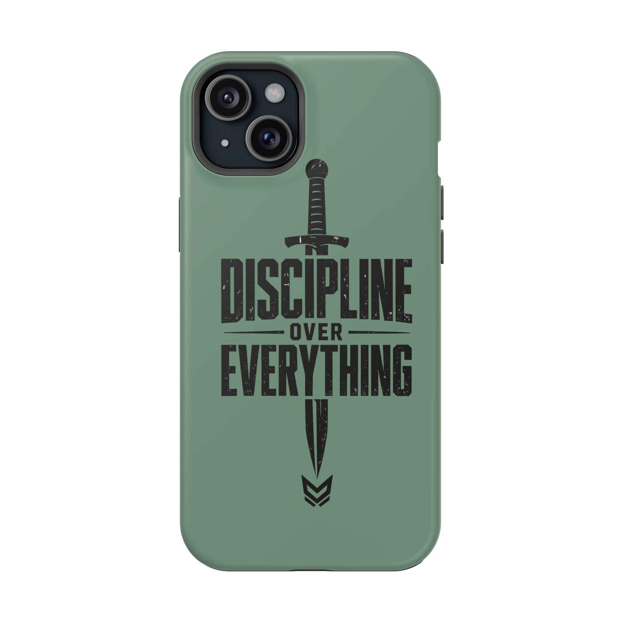Phone Case — "Discipline Over Everything" Military Green Impact-Resistant Case