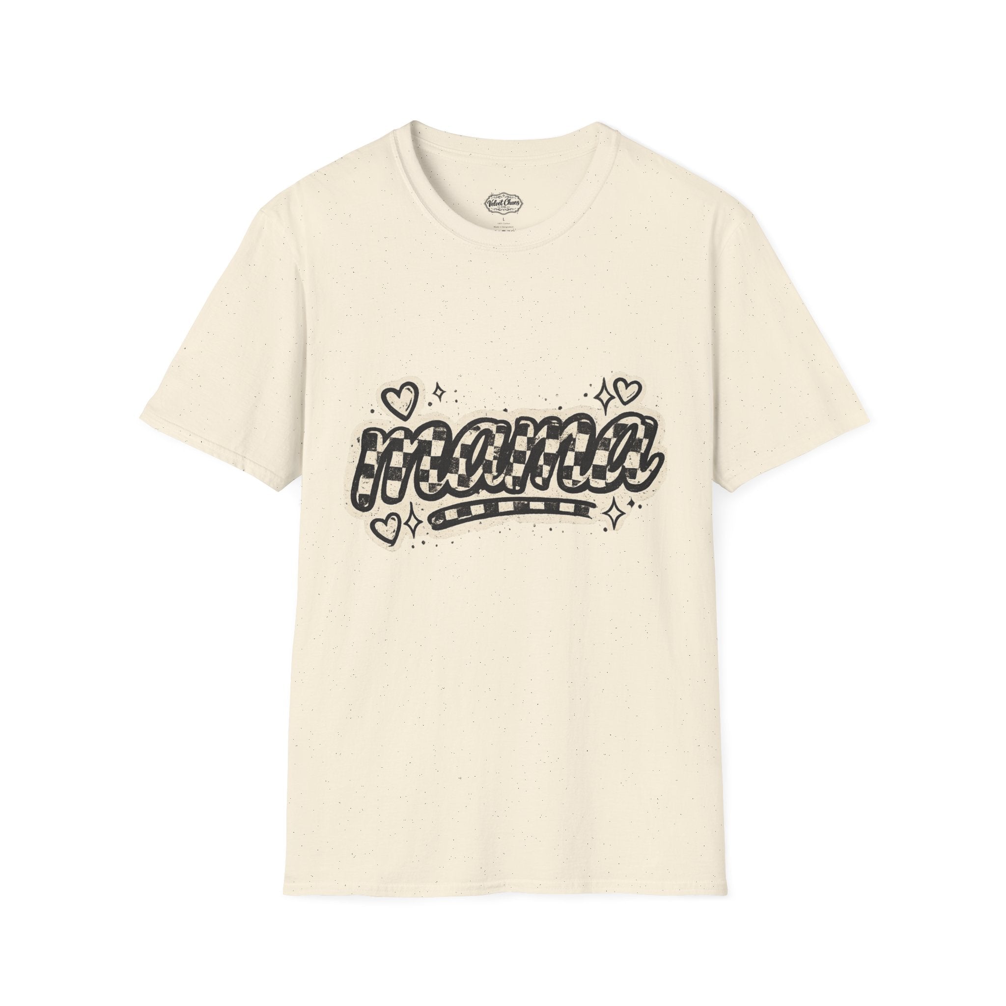 Mama Script Heart T-Shirt — Cute Retro 'mama' Graphic Tee for Moms, Mother's Day Gift