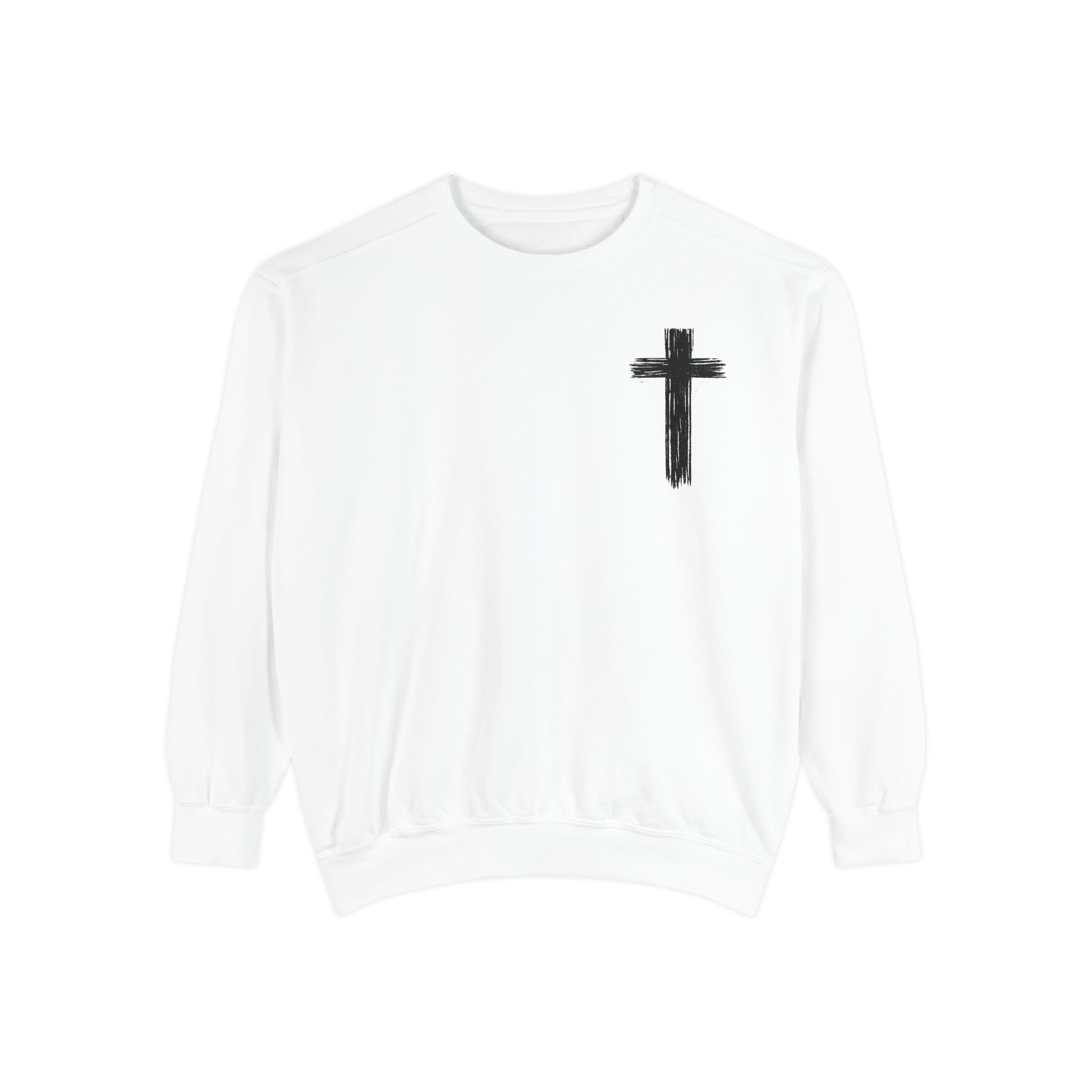 Faith Over Fear Sweatshirt — 'God Is Bigger' Christian Cross Pullover