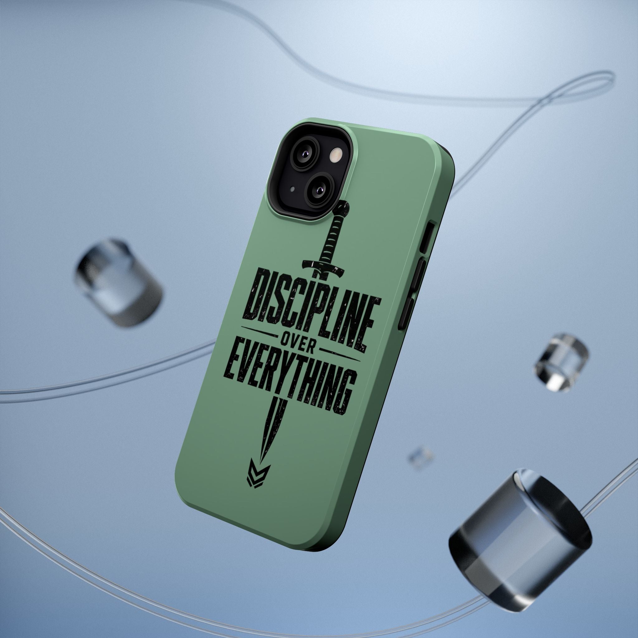 Phone Case — "Discipline Over Everything" Military Green Impact-Resistant Case