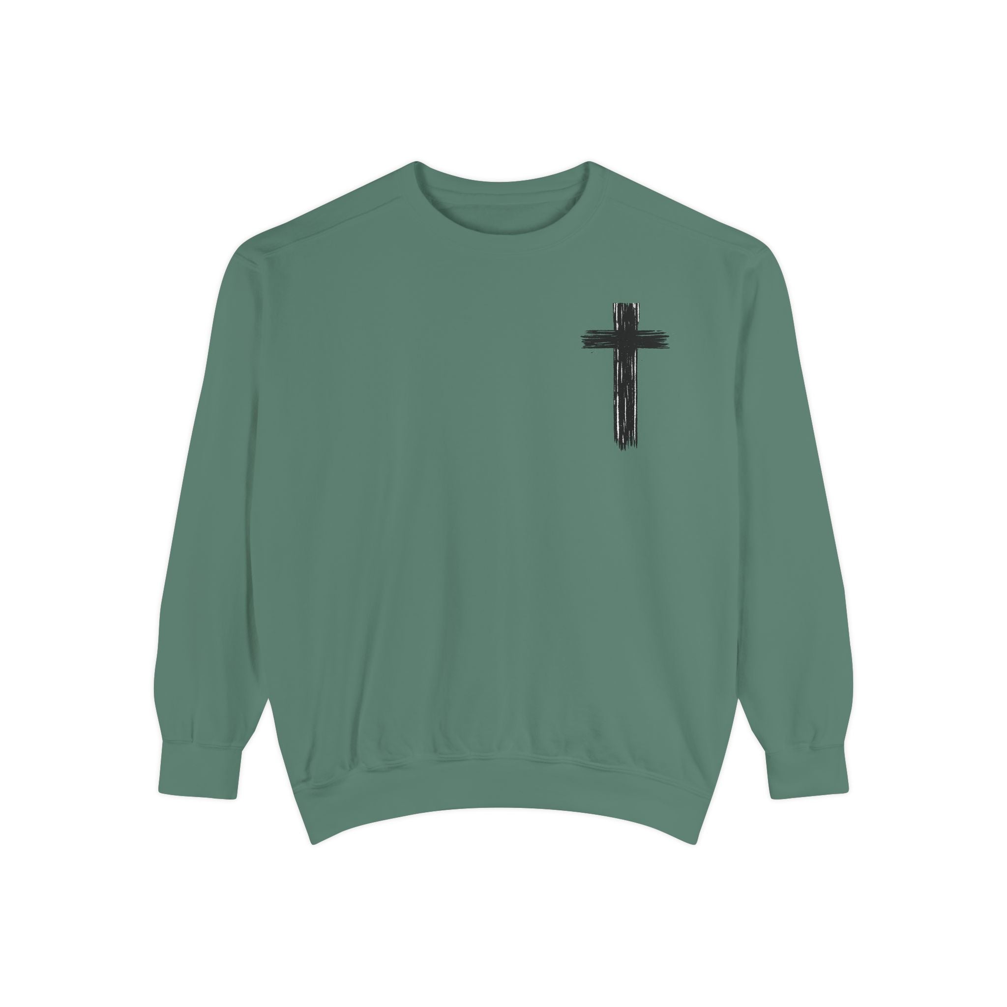 Faith Over Fear Sweatshirt — 'God Is Bigger' Christian Cross Pullover