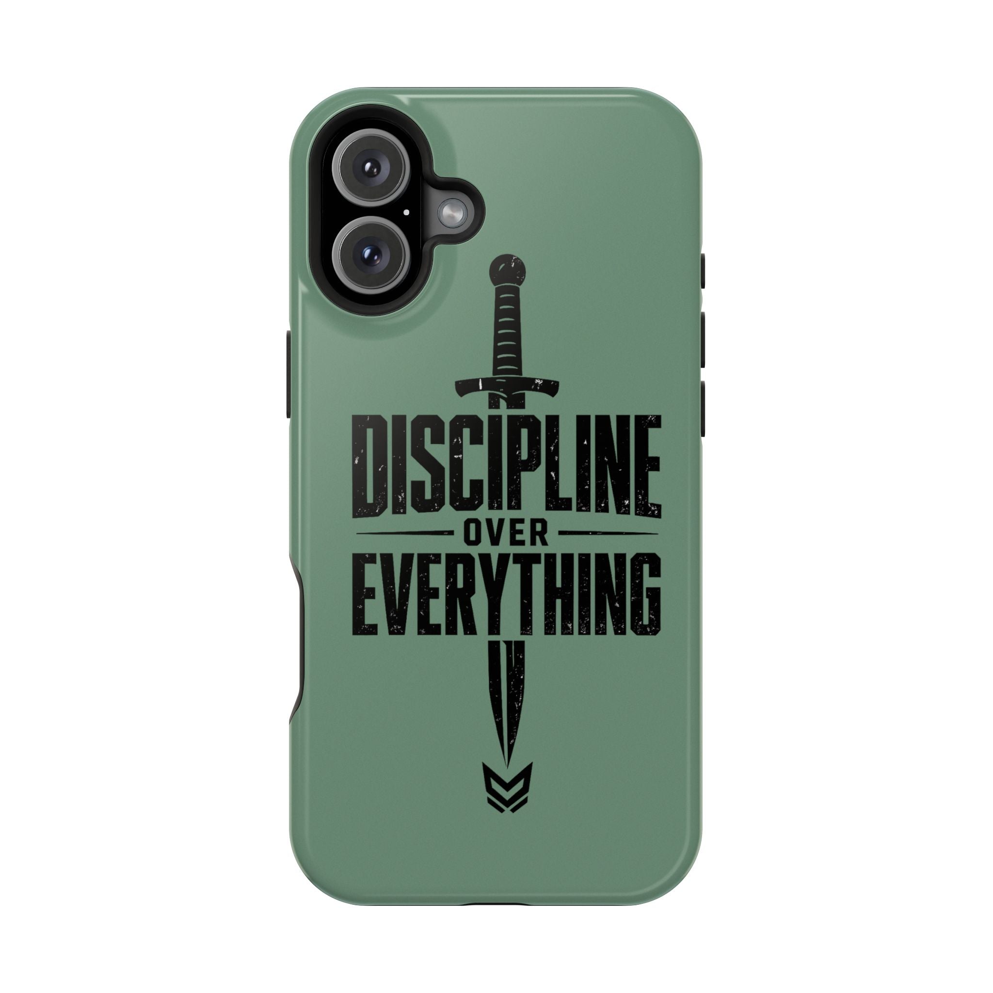 Phone Case — "Discipline Over Everything" Military Green Impact-Resistant Case