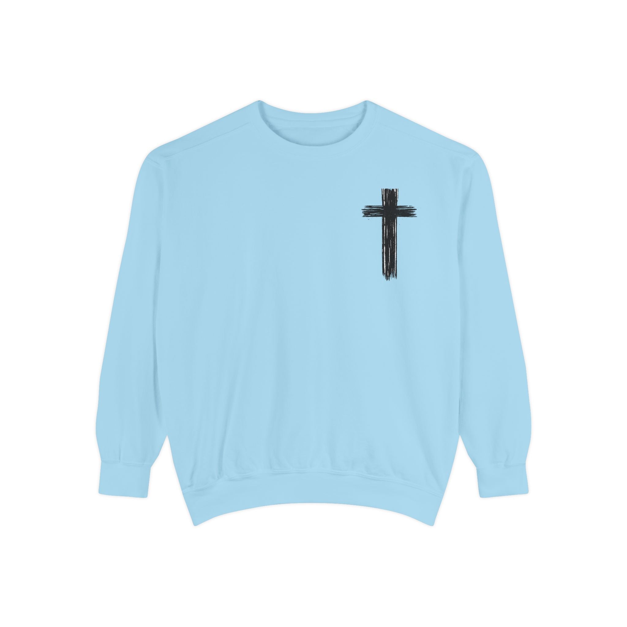 Faith Over Fear Sweatshirt — 'God Is Bigger' Christian Cross Pullover