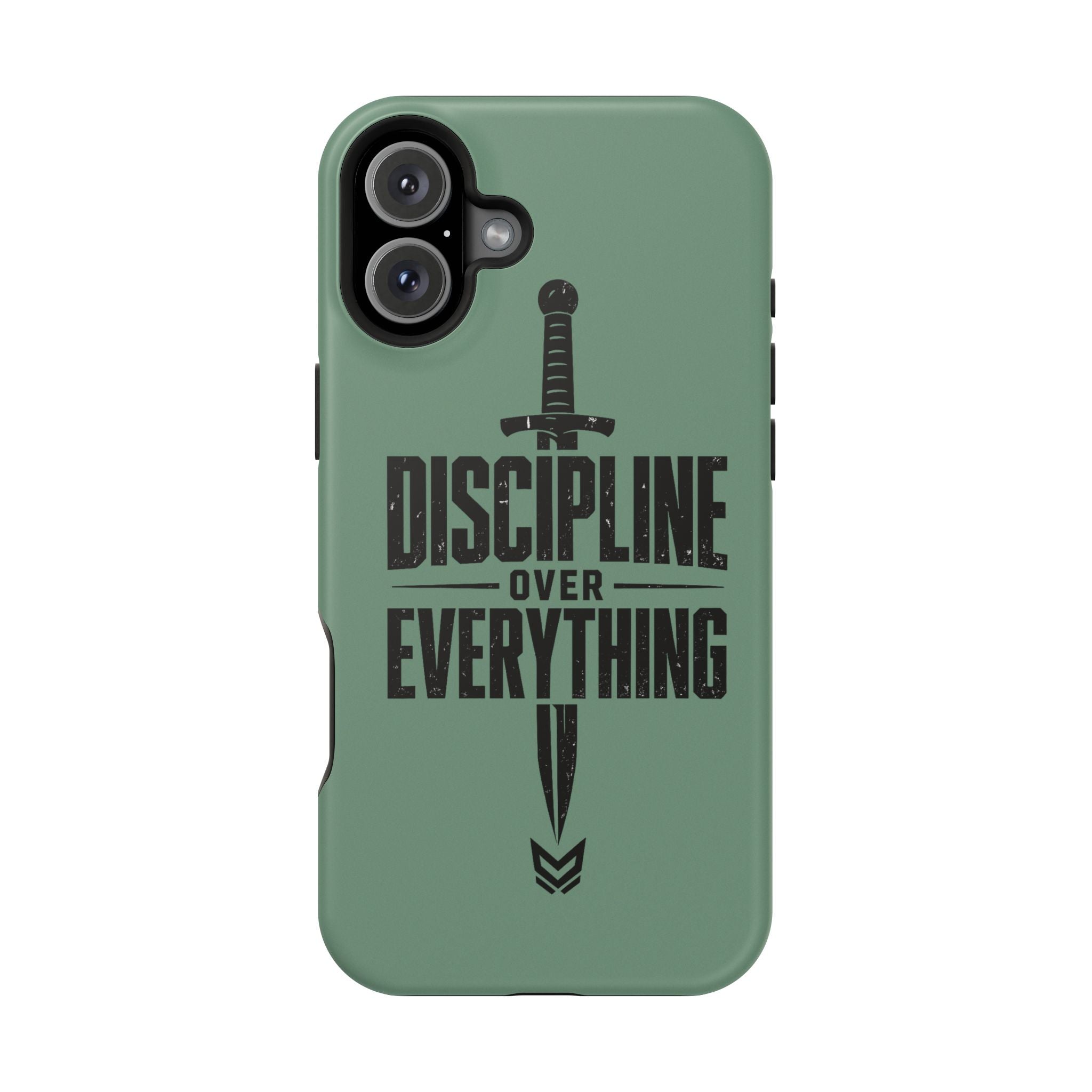 Phone Case — "Discipline Over Everything" Military Green Impact-Resistant Case