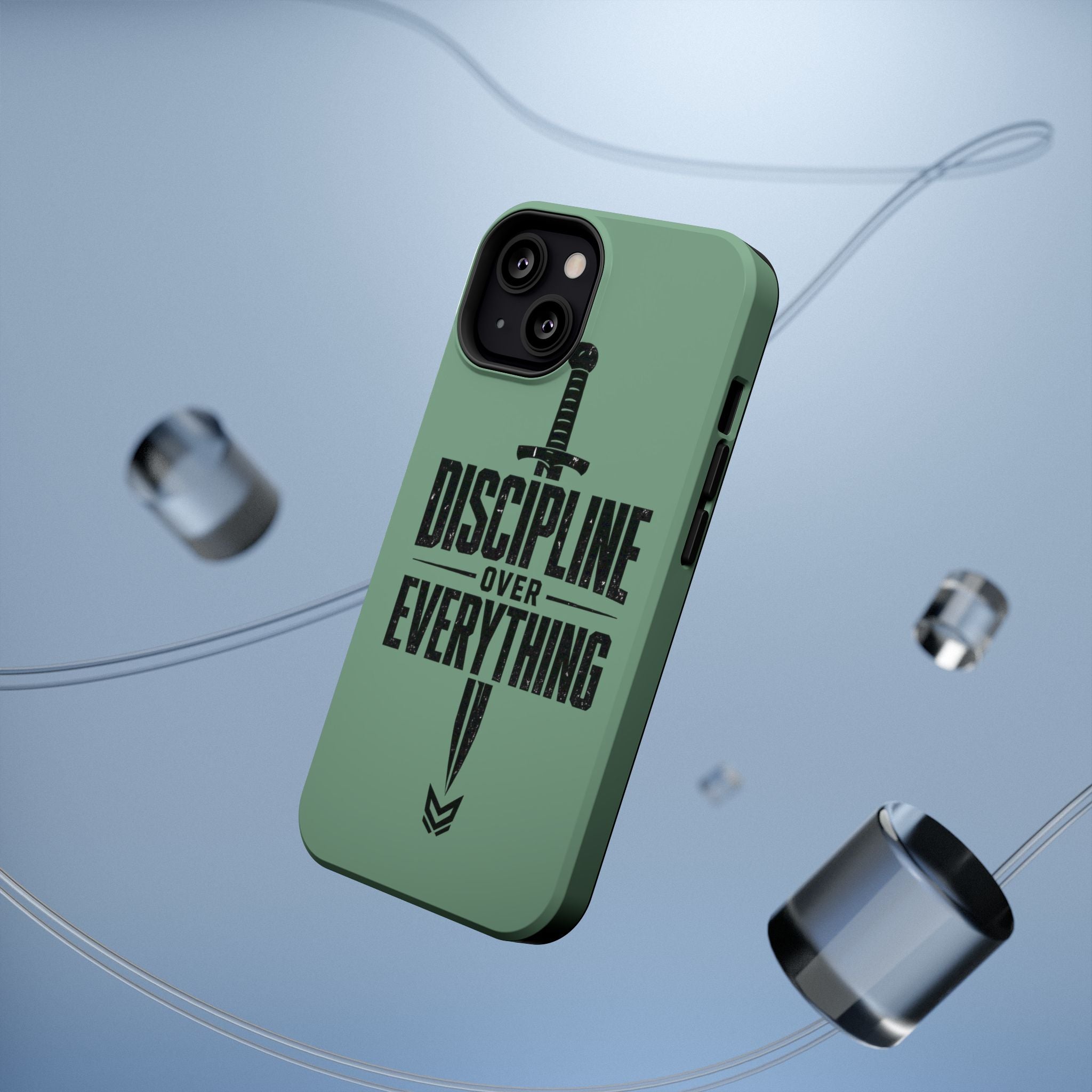 Phone Case — "Discipline Over Everything" Military Green Impact-Resistant Case