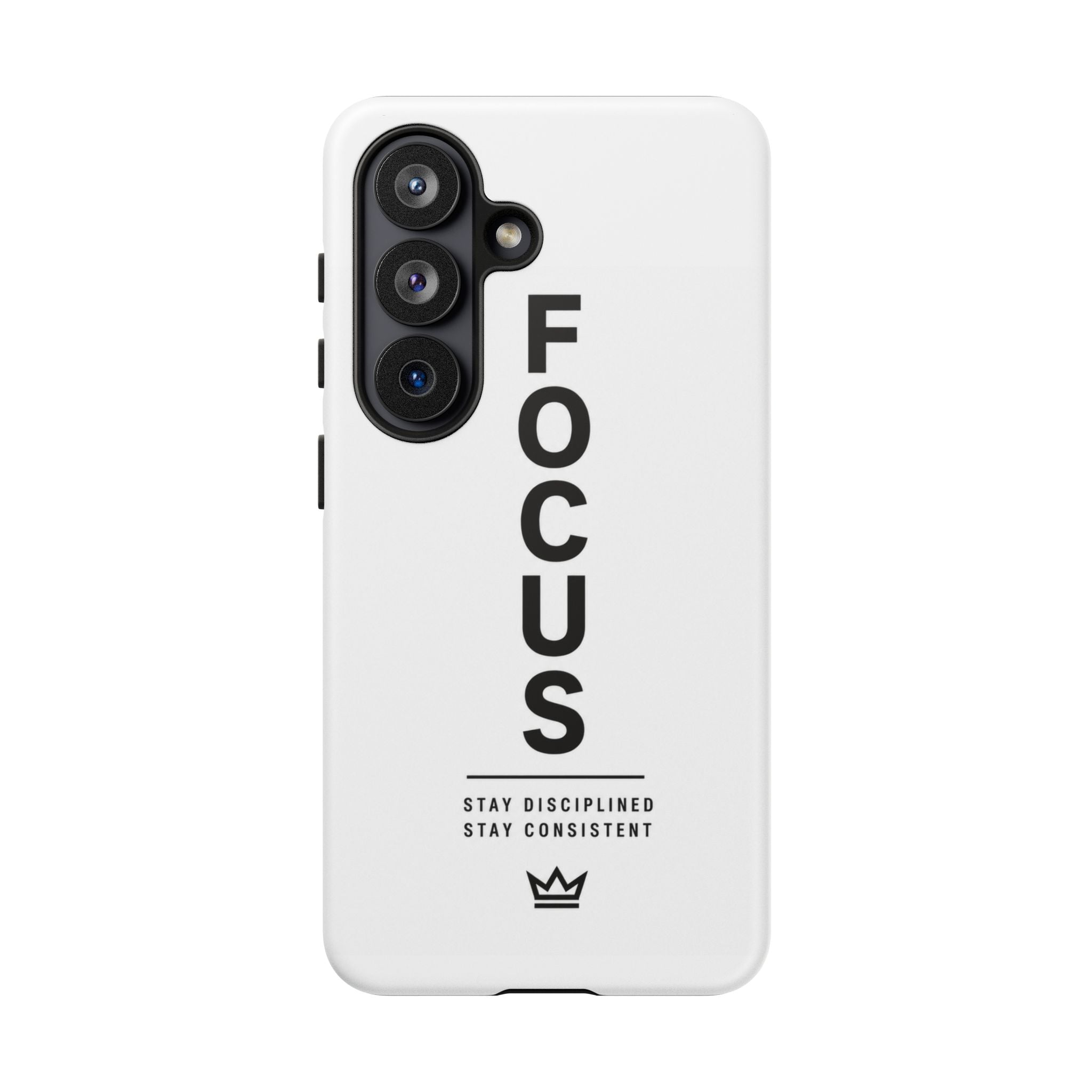 FOCUS Phone Case — Minimalist Motivational iPhone Cover (“Stay Disciplined, Stay Consistent”)