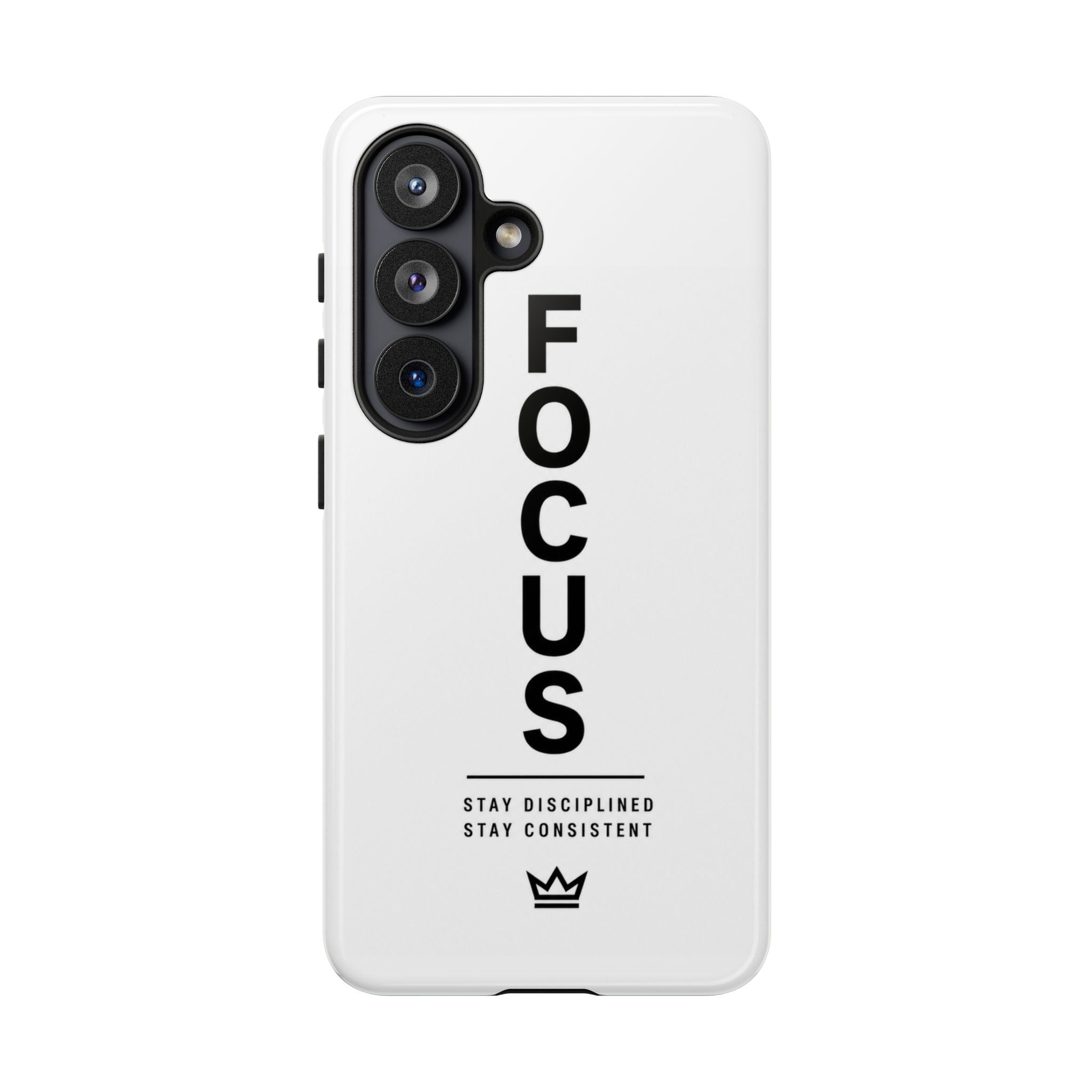 FOCUS Phone Case — Minimalist Motivational iPhone Cover (“Stay Disciplined, Stay Consistent”)