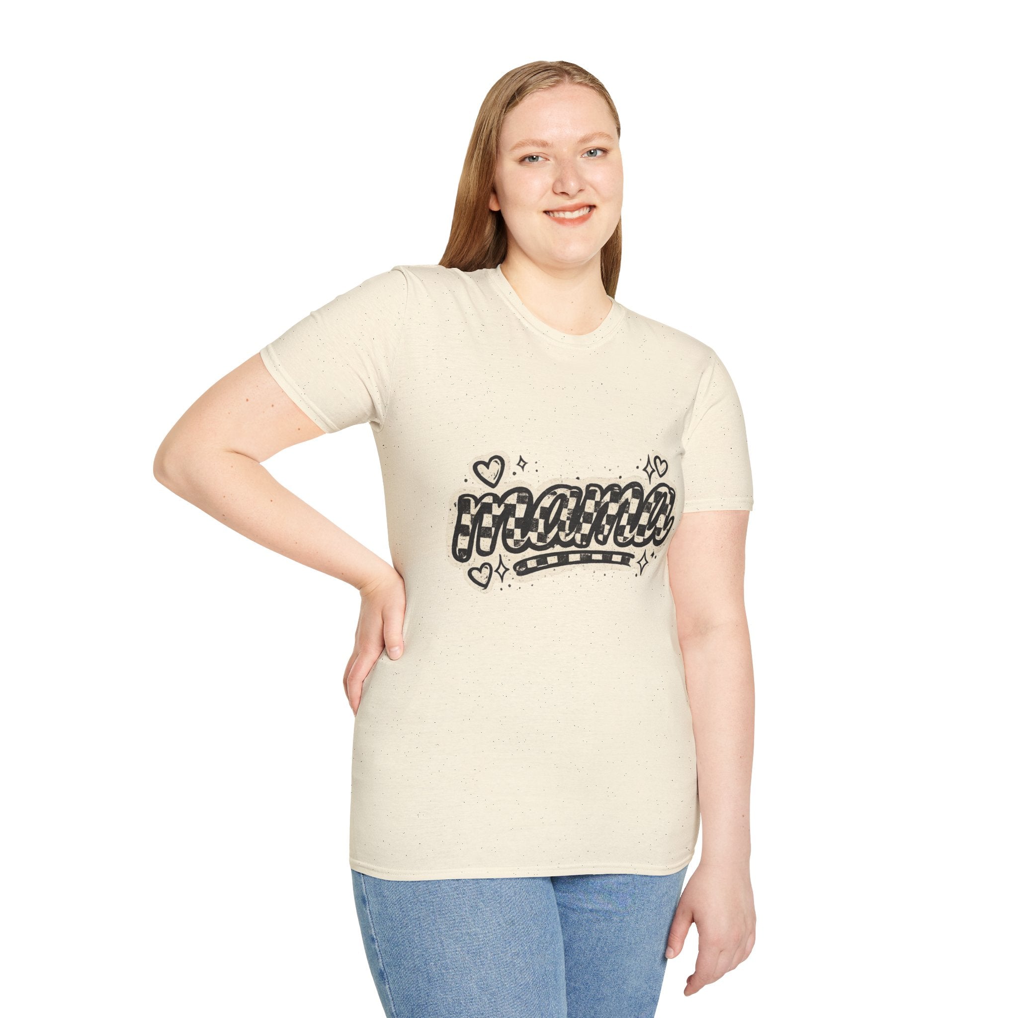 Mama Script Heart T-Shirt — Cute Retro 'mama' Graphic Tee for Moms, Mother's Day Gift