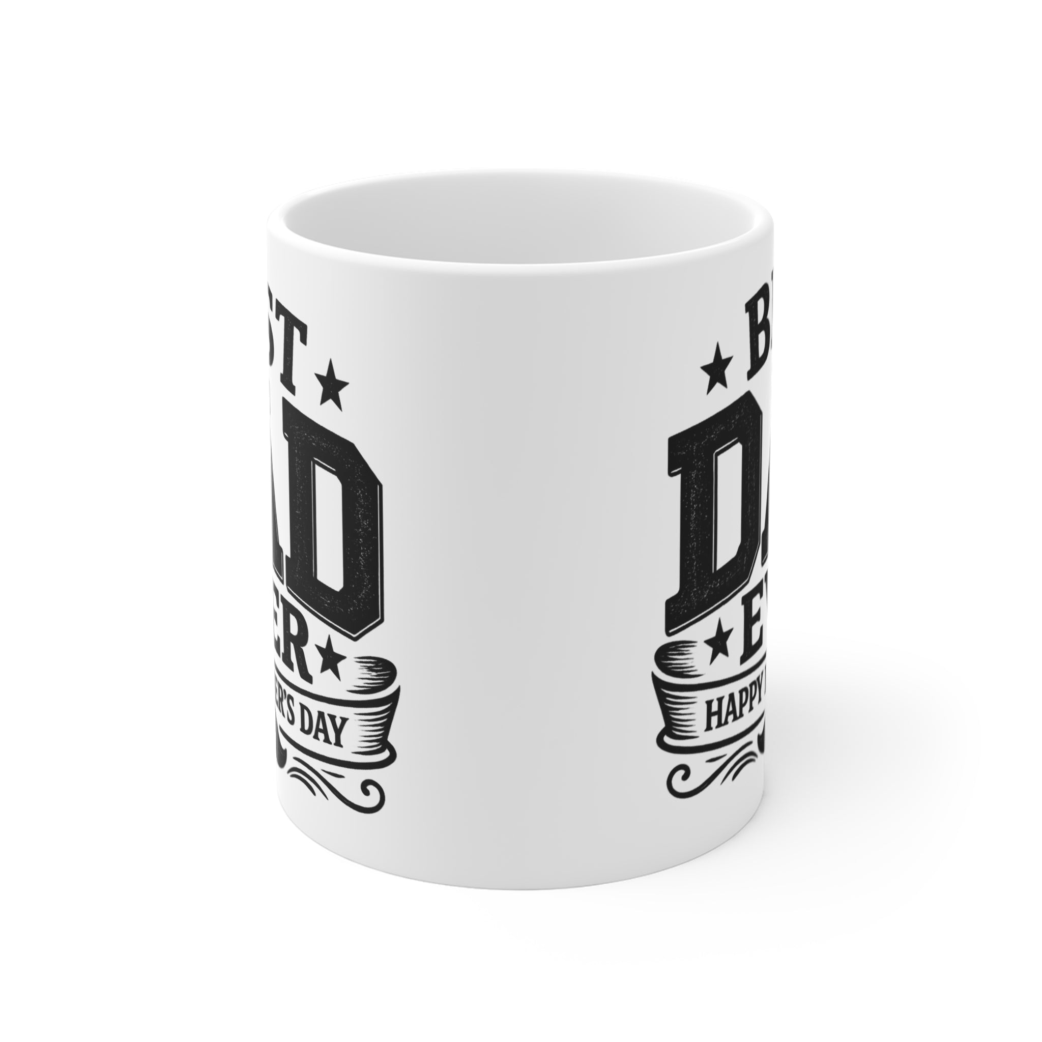 Best Dad Ever 11oz Coffee Mug — Happy Father's Day Retro Mustache Gift