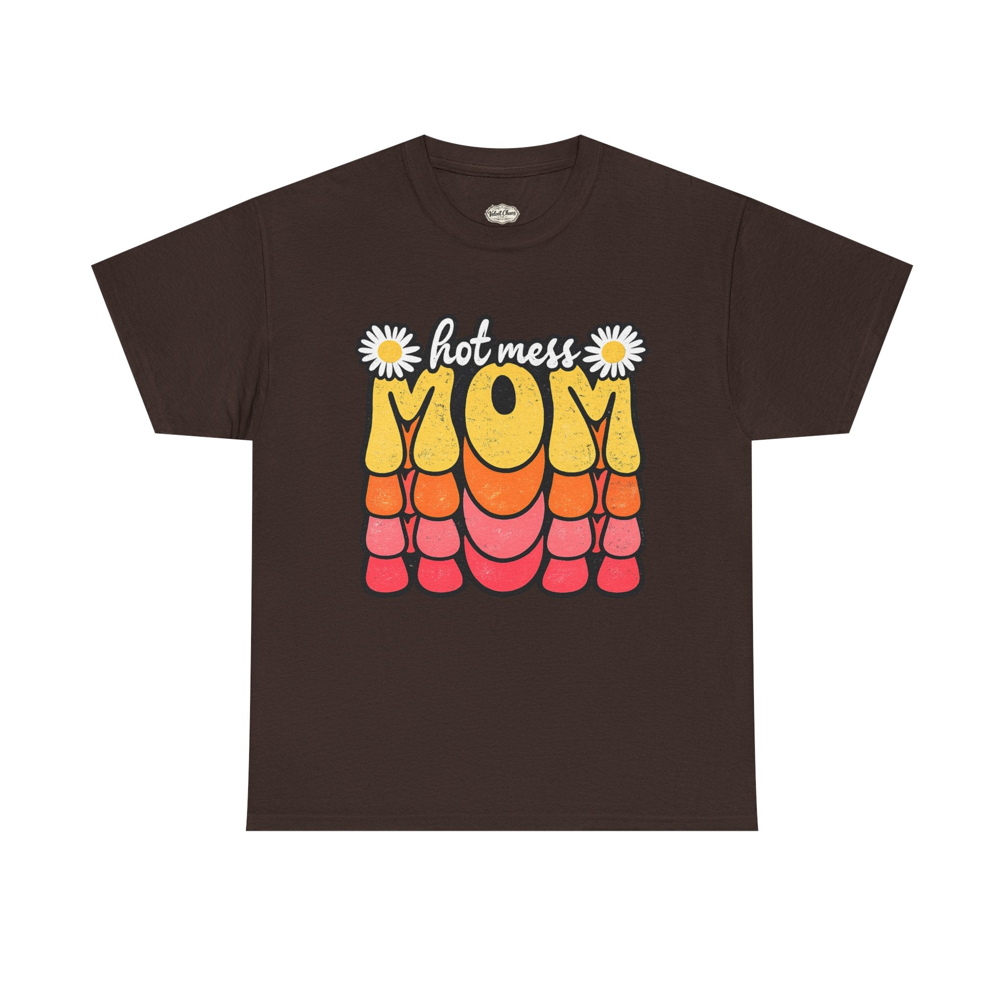 Hot Mess Mom Retro Graphic Tee — Funny Mother’s Day Gift