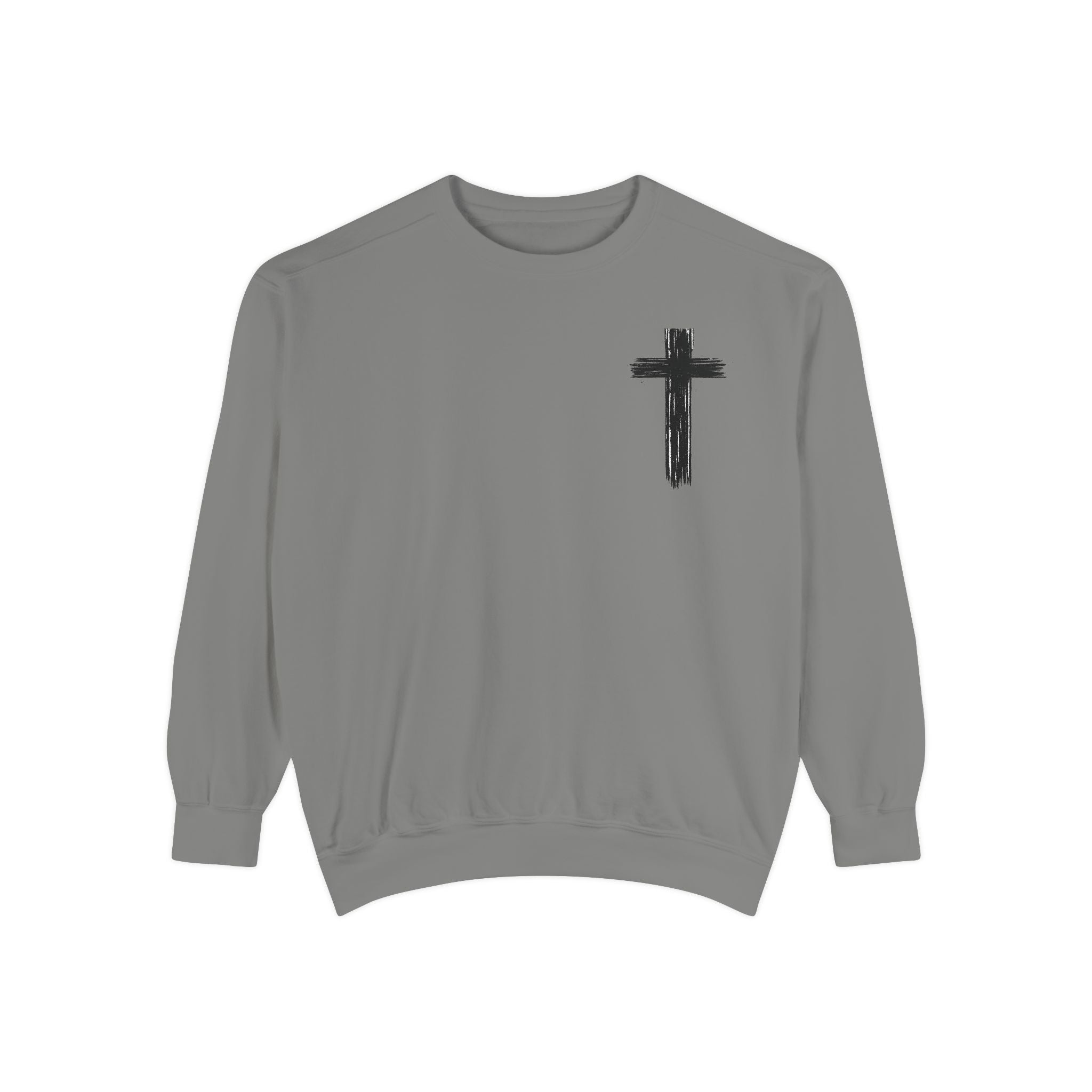 Faith Over Fear Sweatshirt — 'God Is Bigger' Christian Cross Pullover