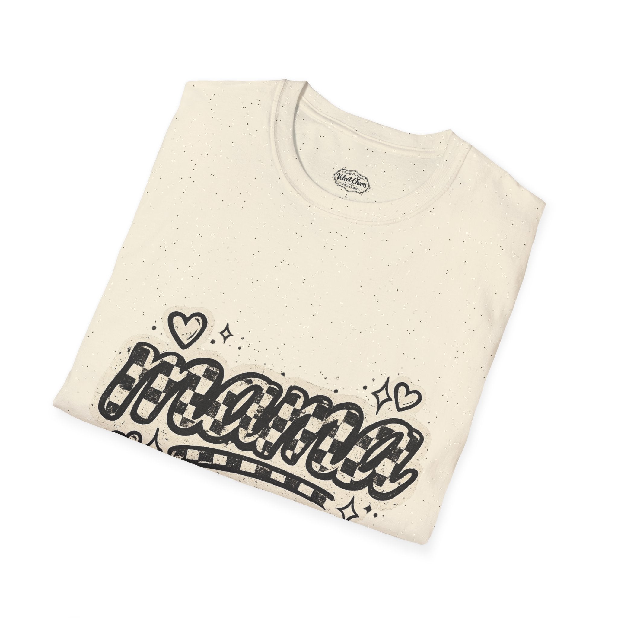 Mama Script Heart T-Shirt — Cute Retro 'mama' Graphic Tee for Moms, Mother's Day Gift