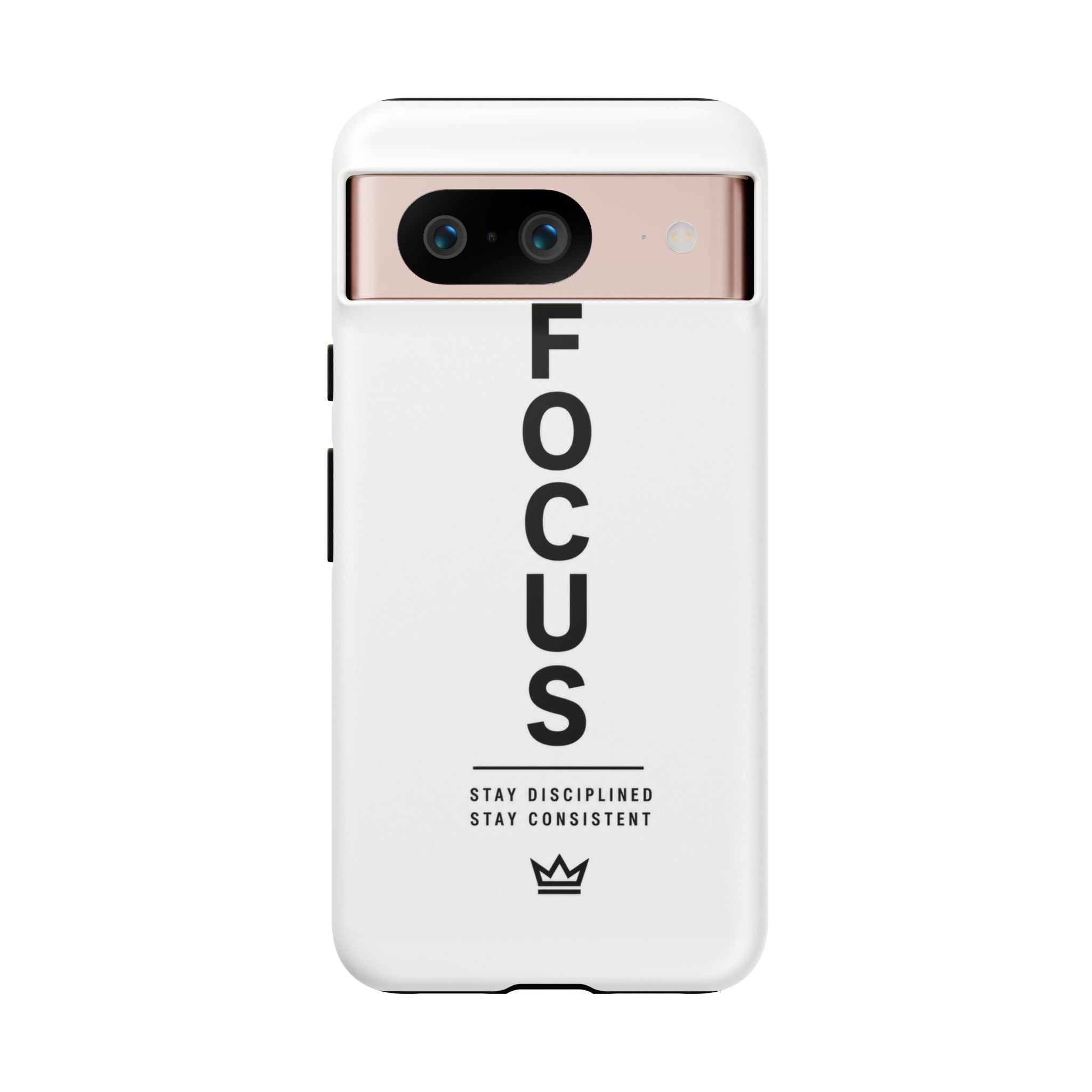 FOCUS Phone Case — Minimalist Motivational iPhone Cover (“Stay Disciplined, Stay Consistent”)