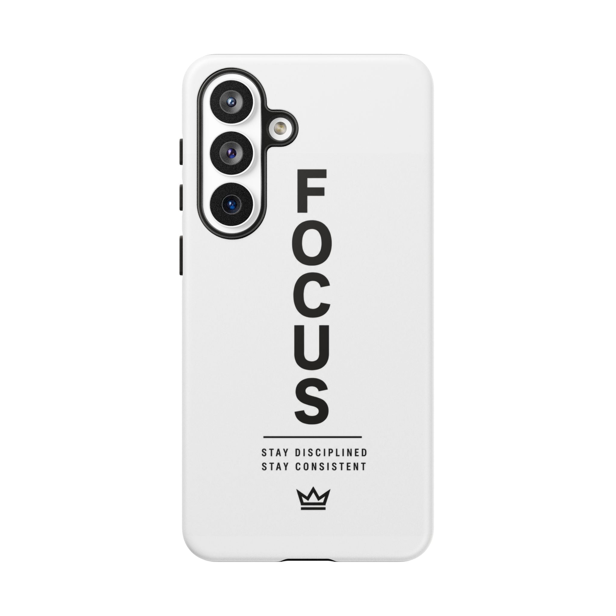 FOCUS Phone Case — Minimalist Motivational iPhone Cover (“Stay Disciplined, Stay Consistent”)
