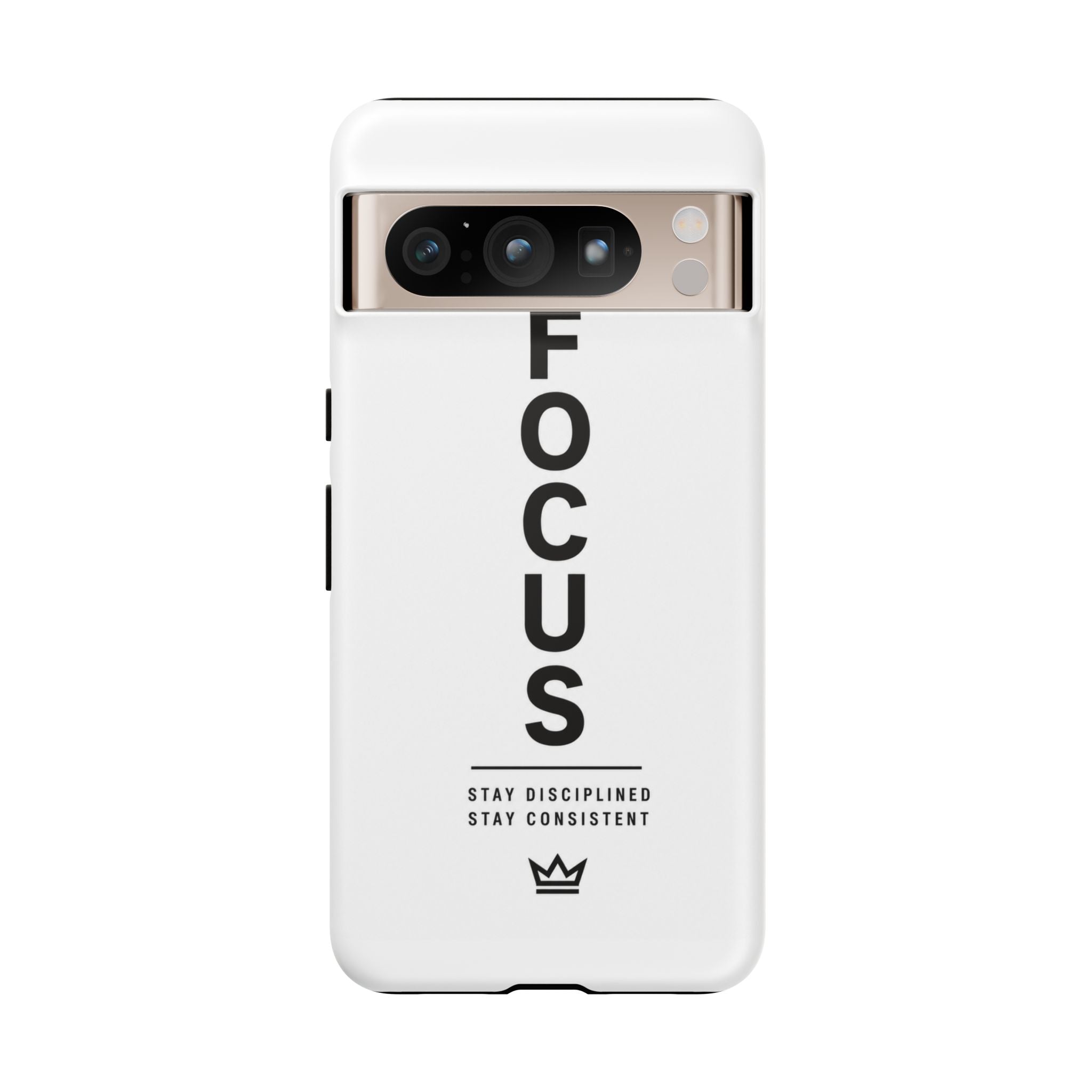 FOCUS Phone Case — Minimalist Motivational iPhone Cover (“Stay Disciplined, Stay Consistent”)