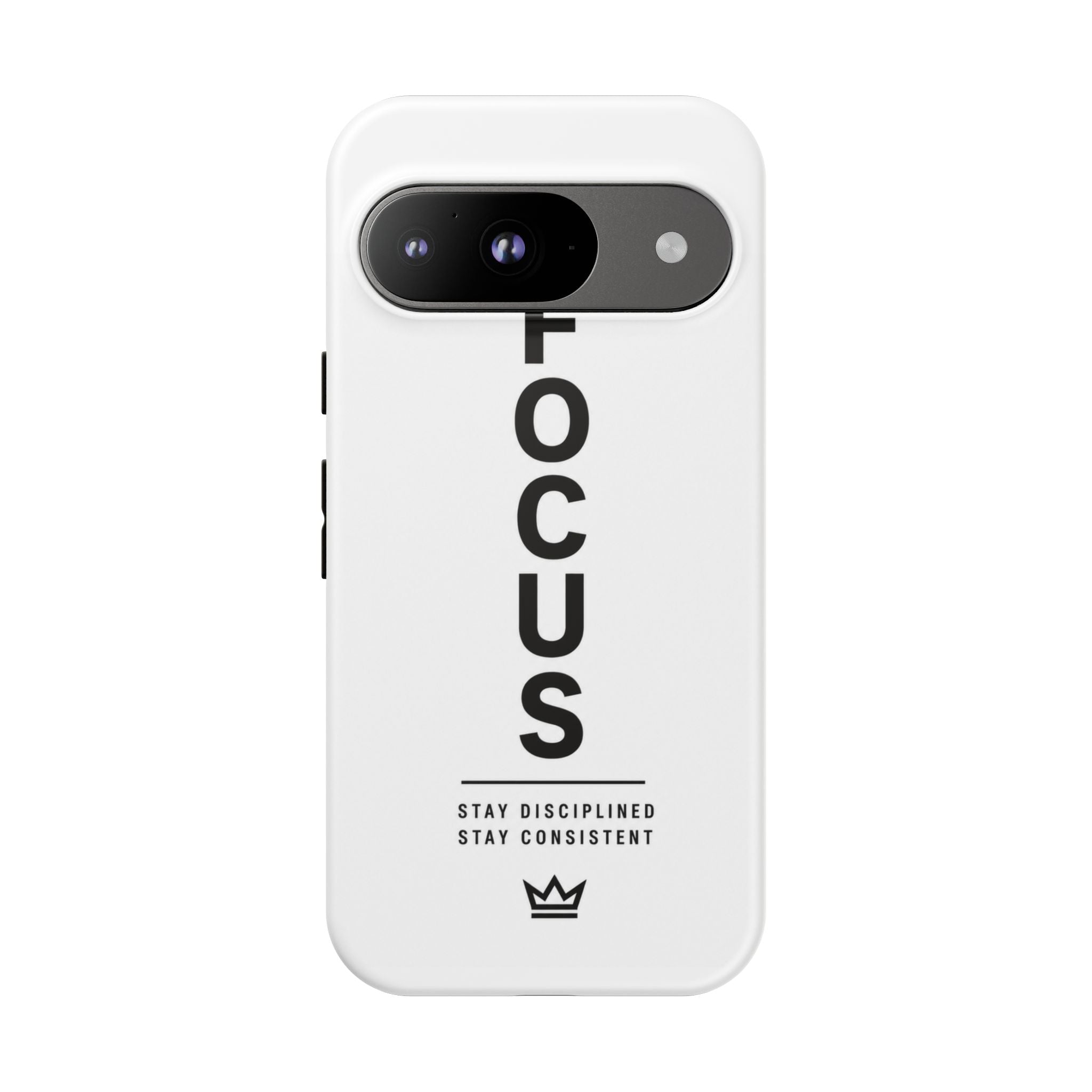 FOCUS Phone Case — Minimalist Motivational iPhone Cover (“Stay Disciplined, Stay Consistent”)
