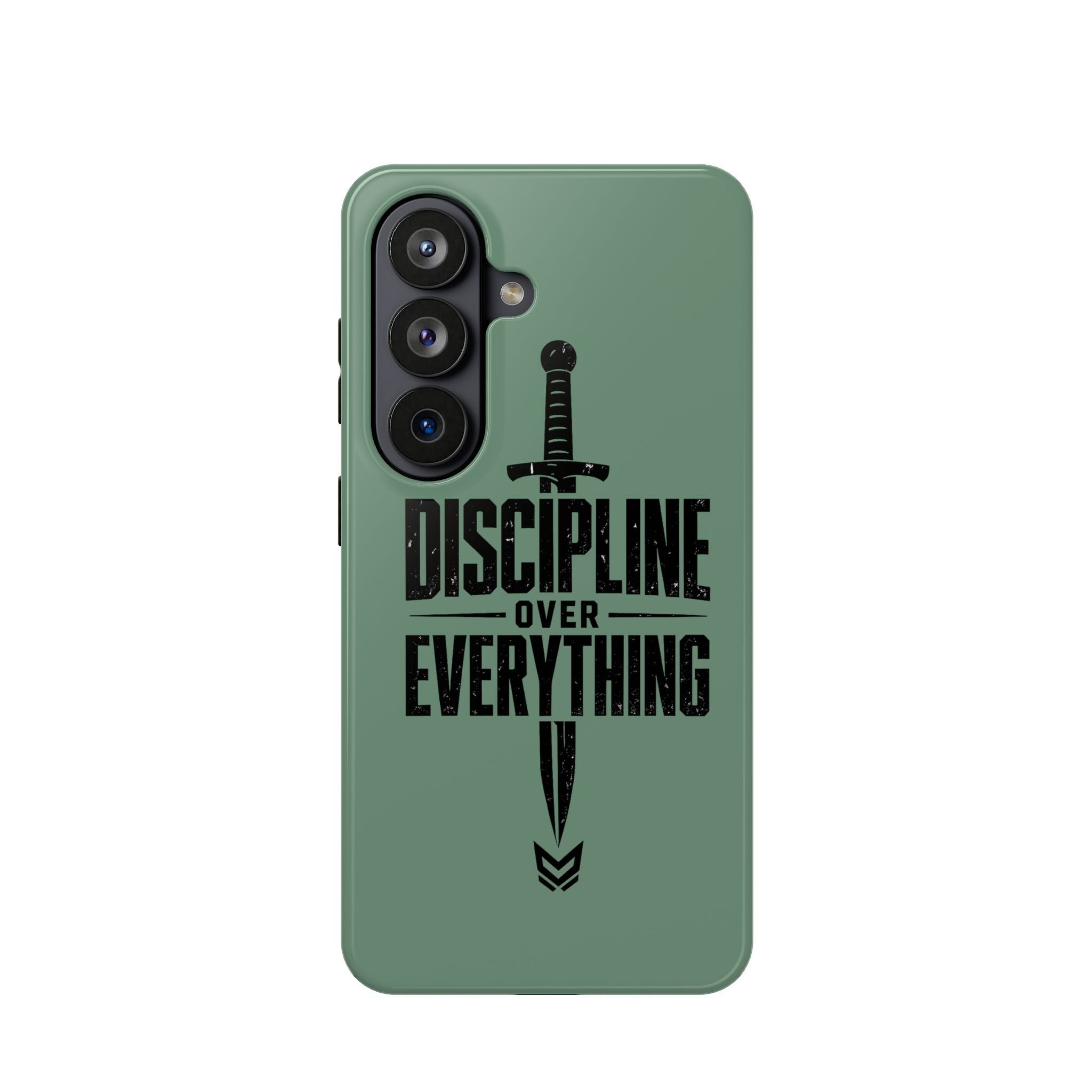 Phone Case — "Discipline Over Everything" Military Green Impact-Resistant Case