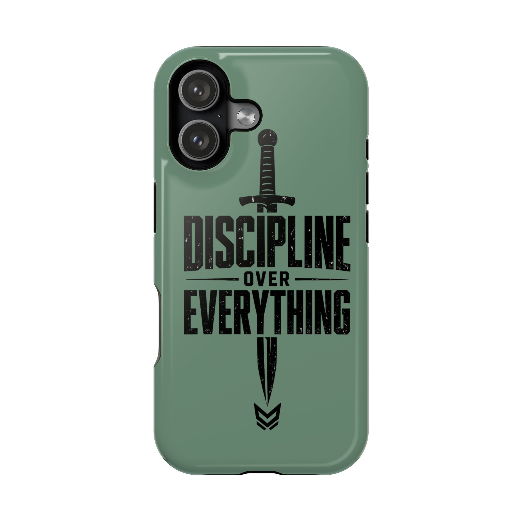 Phone Case — "Discipline Over Everything" Military Green Impact-Resistant Case