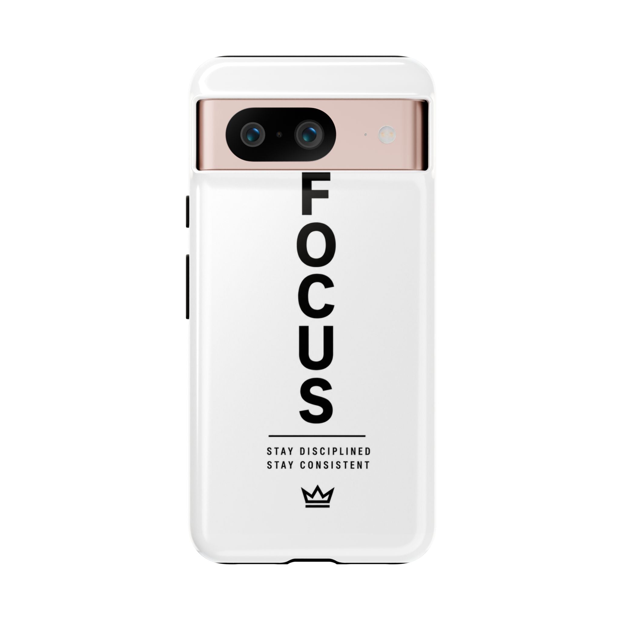 FOCUS Phone Case — Minimalist Motivational iPhone Cover (“Stay Disciplined, Stay Consistent”)